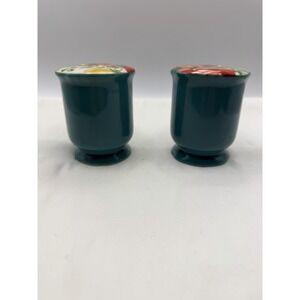 Pioneer Woman Teal Vintage Floral Salt And Pepper Shakers